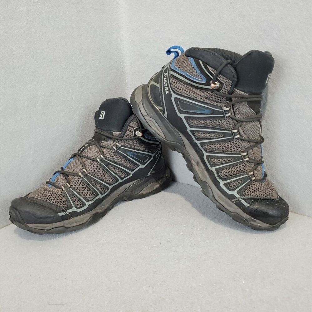 SALOMON Shoes Mens 9 X Ultra Contragrip Black Trail Running Shoes 159817 379169